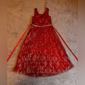 Tween Diva Red Dress with Sparkling Detail